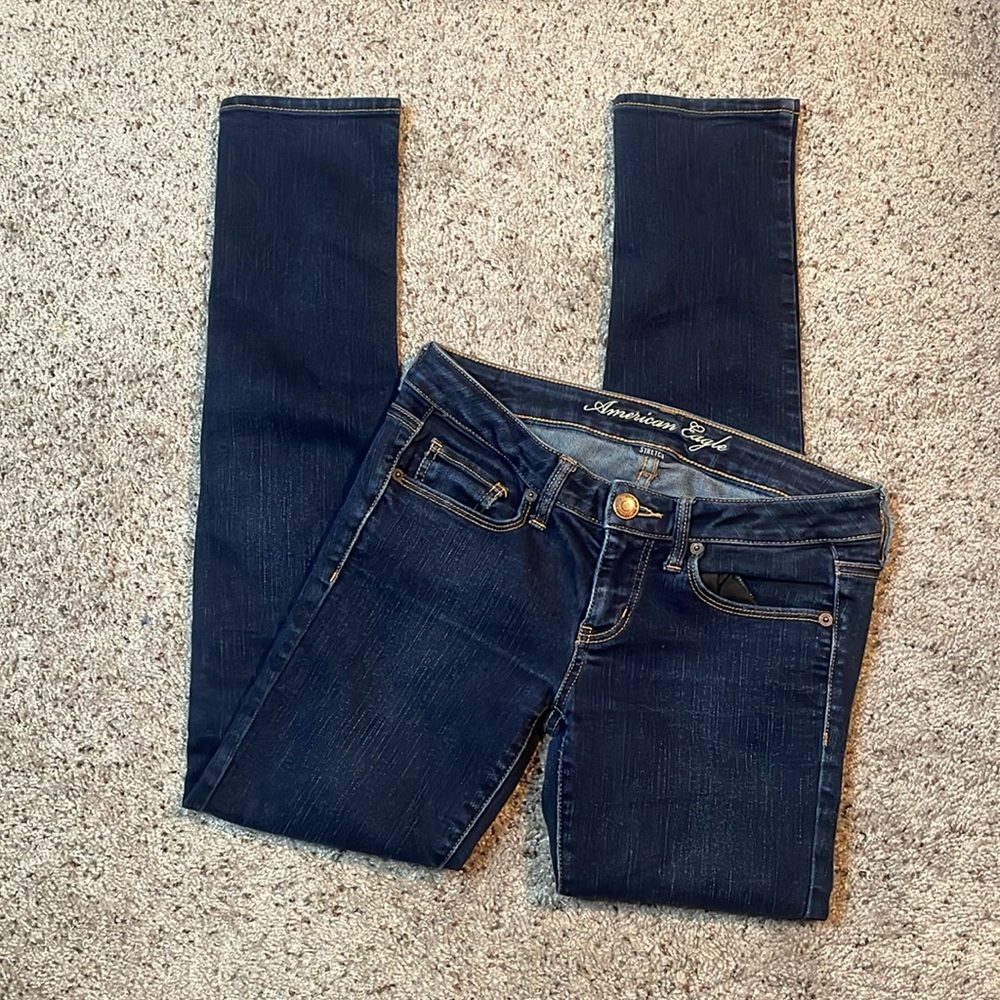 American Eagle Dark‎ Wash Stretch Skinny Jean Size 6